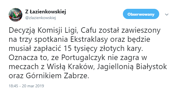 OFICJALNIE! Komisja Ligi ZAWIESIŁA Cafu